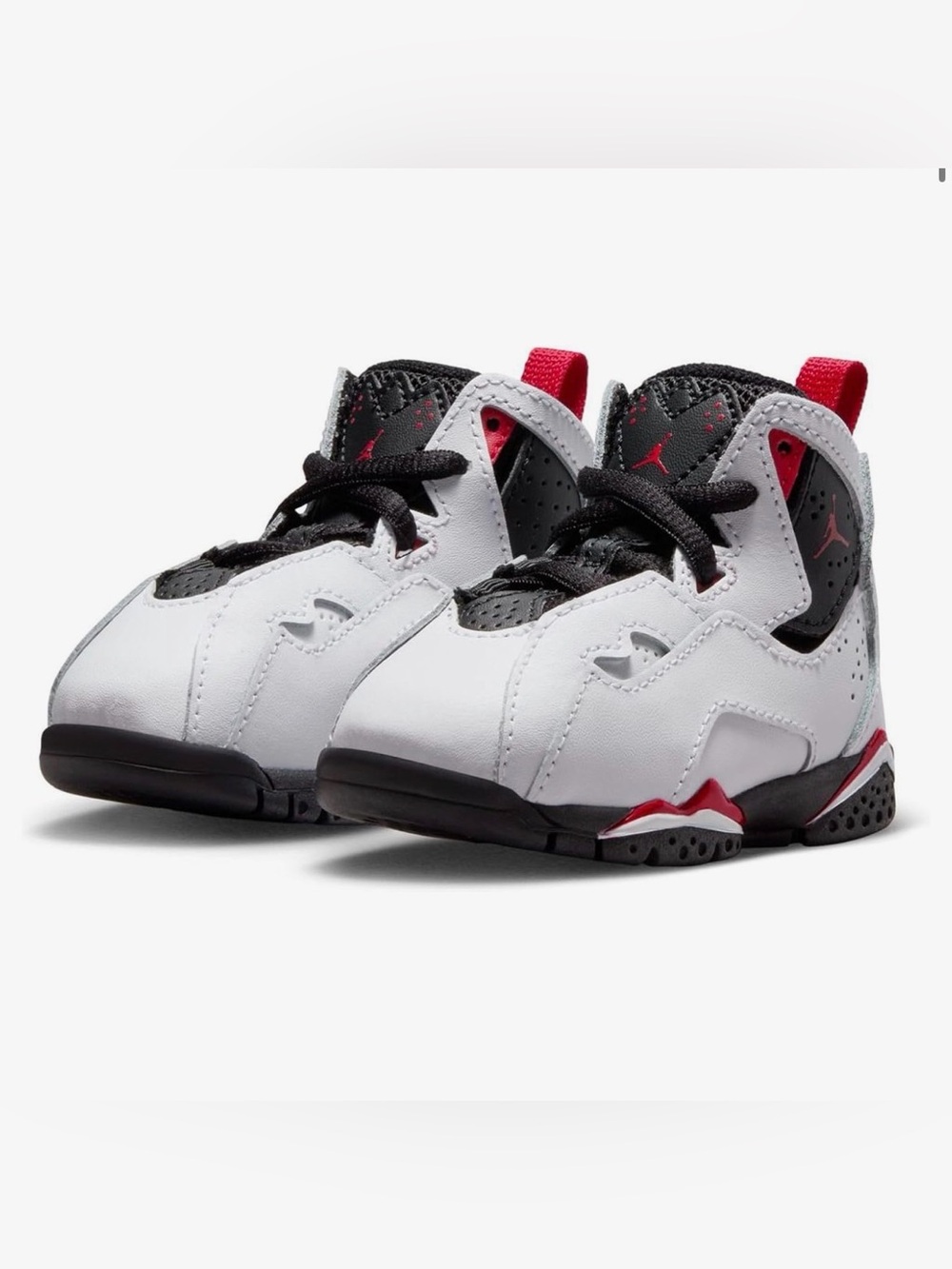 Jordan Kids White, Black and Red High-Top Sneakers